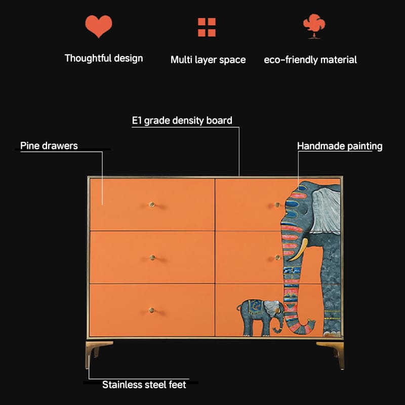 Artisan Hand – Painted Chest of Drawers: Where Artistry Meets Functional Elegance